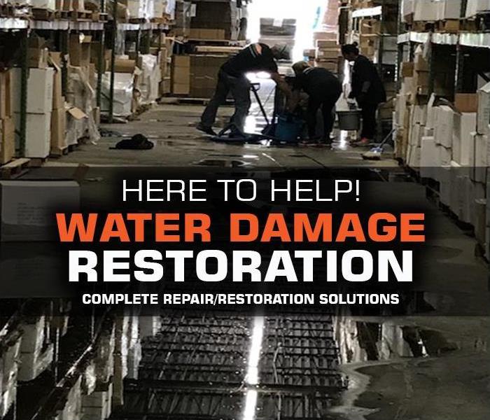 water and flood damage to commercial warehouse